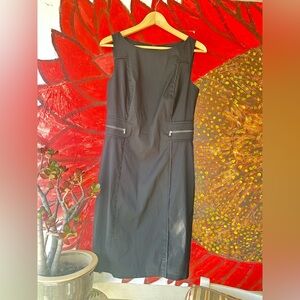 Ann Taylor Black Sleeveless Midi Sheath Dress as 6